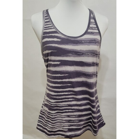 Nike Dry Fit zebra gray white print racerback tank top size large - Picture 1 of 6